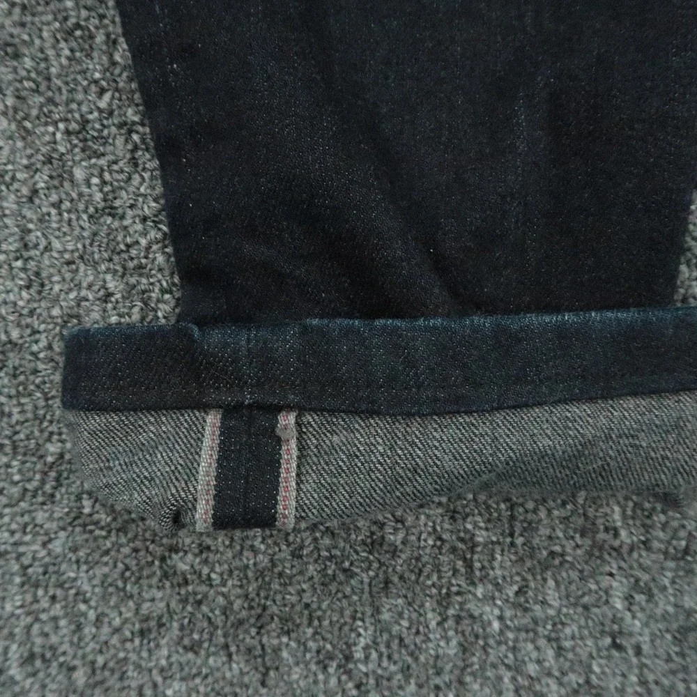 Naked Famous Jeans Mens 34x25 Blue Stacked Guy Deep Indigo Stretch Selvedge